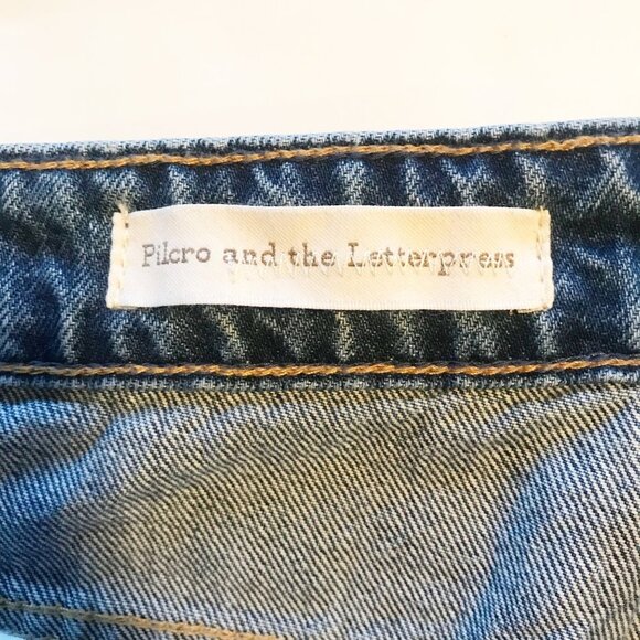 ANTHROPOLOGIE PILCRO Hyphen Boy Fit Fringe Crop Jeans Womens 32 - Picture 6 of 10